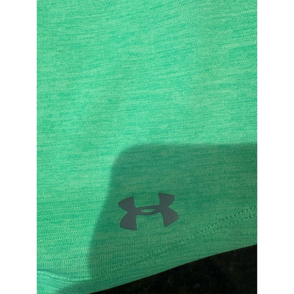 Under Armour HeatGear Tank Top Womens M Green Racerback Athletic - Picture 6 of 8